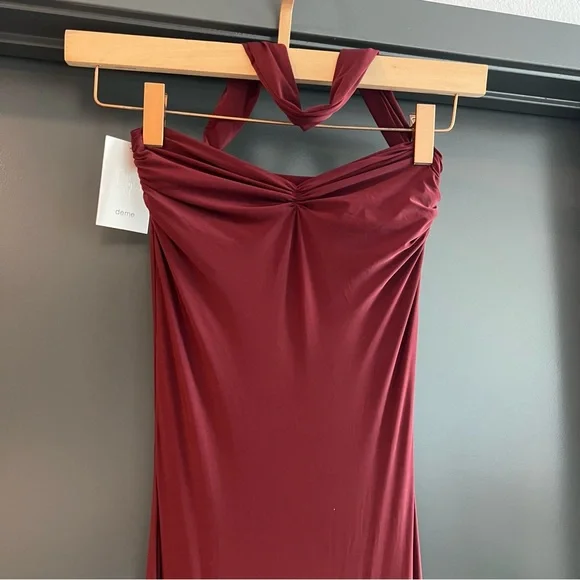 deme burgundy dress Daphne main image 1